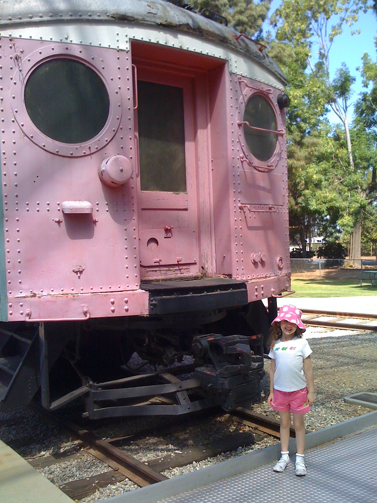 Trust Maddie to find the pink train.
